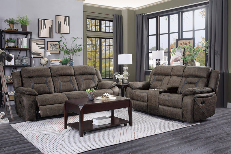 Home Elegance Madrona Hill Gray 2pc Living Room Set