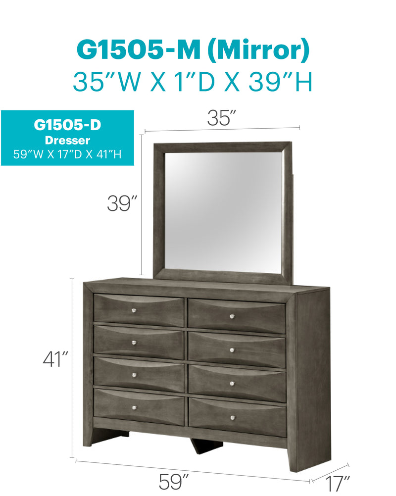 Glory Furniture Marilla Cappuccino Dresser