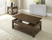Steve Silver Lenka Mocha Oak 3pc Coffee Table Set