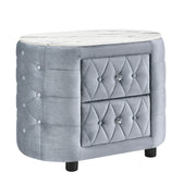 Crown Mark Natalia Grey Night Stand