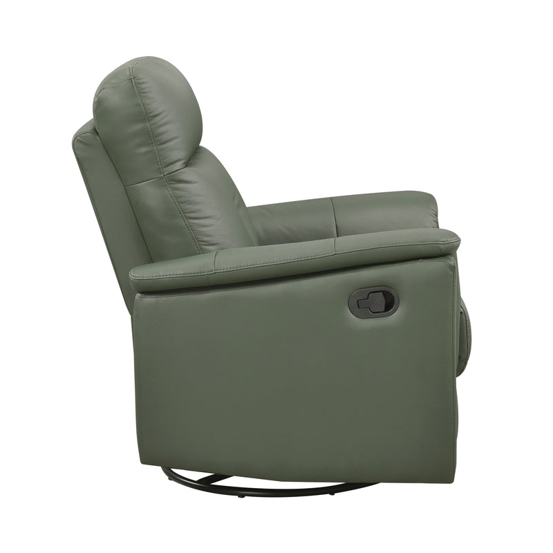 Home Elegance Bristow Green Swivel Glider Reclining Chair