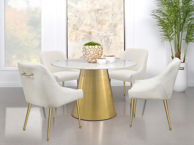 Coaster Furniture Ambrose White Round Dining Table