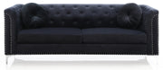 Glory Furniture Pompano Dark Gray Velvet Sofa