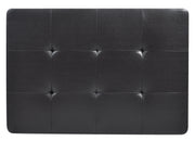 Glory Furniture Revere Black Faux Leather Ottoman