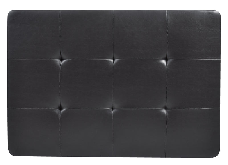 Glory Furniture Revere Black Faux Leather Ottoman