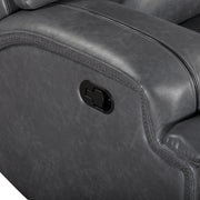 New Classic Furniture Titan Gray Console Loveseat with Dual Recliners