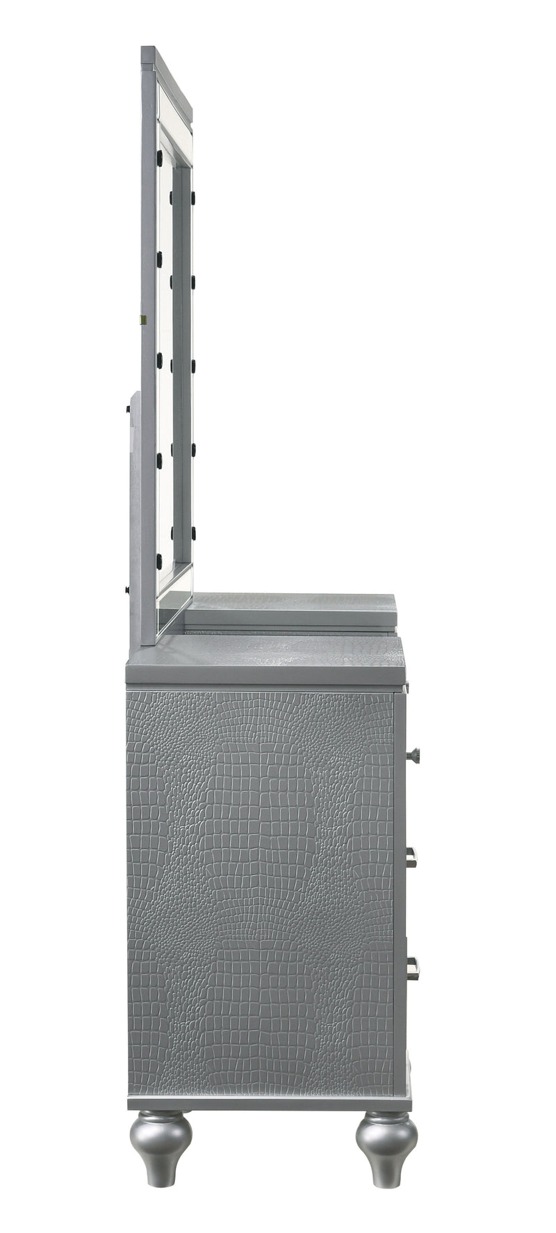 New Classic Furniture Valentino Black Vanity Desk with Mirror