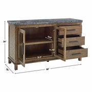 Steve Silver Grayson Gray Marble Server