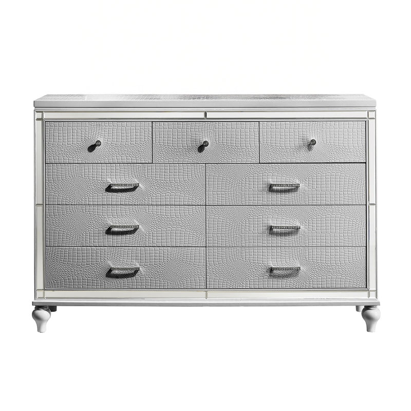 New Classic Furniture Valentino Silver Wood Dresser