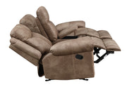 Steve Silver Nashville Cocoa Glider Recliner Console Loveseat
