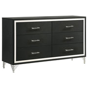 Coaster Furniture Lucia Black 6 Drawer Dresser