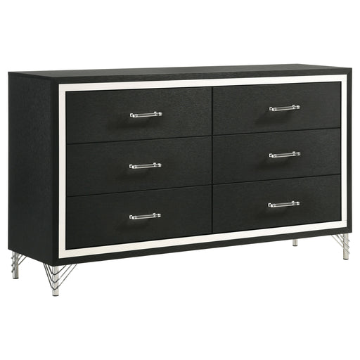 Coaster Furniture Lucia Black 6 Drawer Dresser
