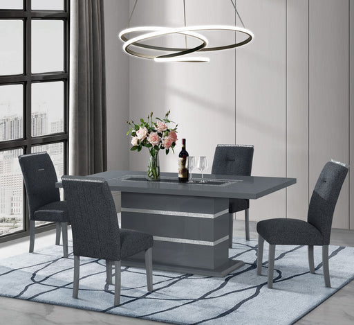 Global Furniture Monaco Dark Grey 5pc Dining Room Set