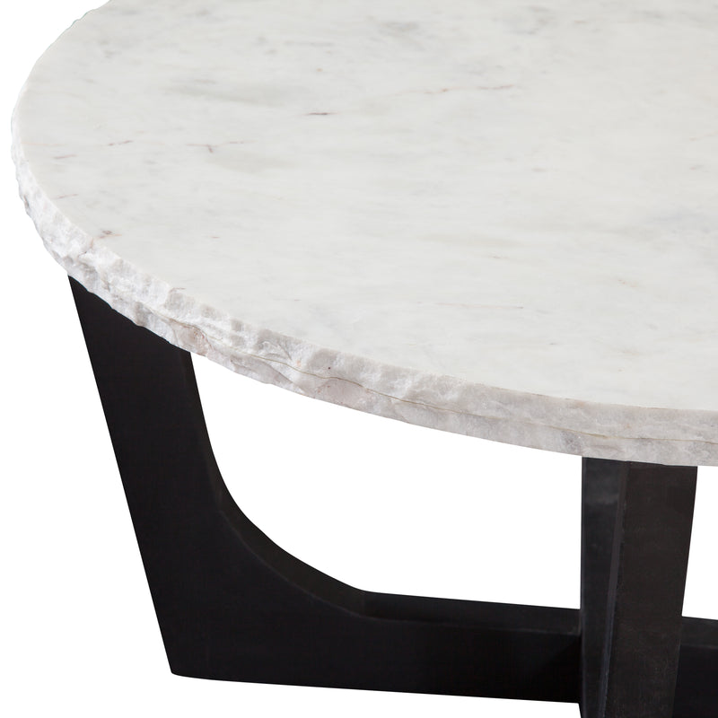 Steve Silver Chrissy White Marble Cocktail Table