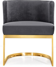 Meridian Furniture Gianna Cream Velvet Gold Dining Chair