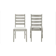 2 New Classic Furniture Pascal Driftwood Ladderback Dining Chairs