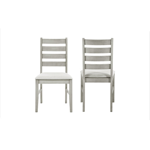 2 New Classic Furniture Pascal Driftwood Ladderback Dining Chairs