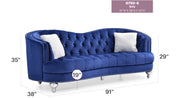 Glory Furniture Jewel Blue Velvet Sofa