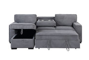 Global Furniture U0203 Light Grey Reversible Sofa Bed