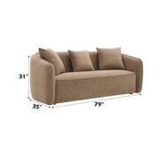 Acme Furniture Keith Brown Sofa with 3 Pillows