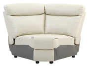 Glory Furniture Ward Black Faux Leather 3pc Sectional