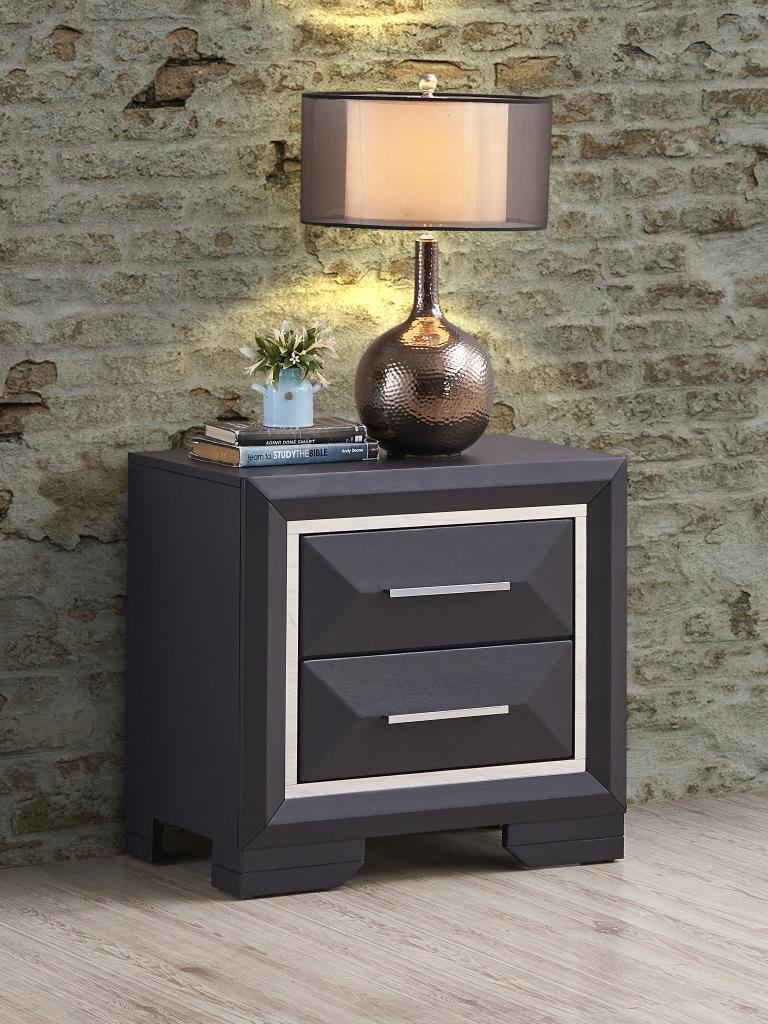 Glory Furniture Liverpool Black Nightstand