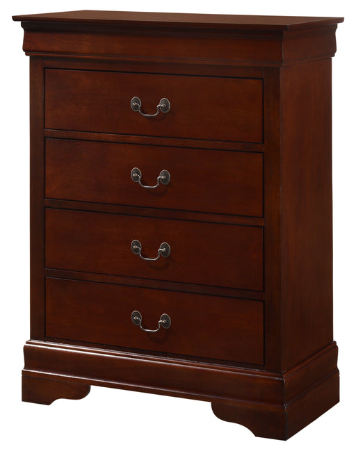 Glory Furniture Louis Phillipe Cherry 4 Drawer Chest
