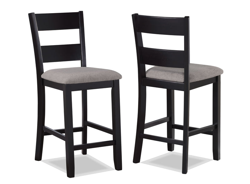 Crown Mark Lester Light Grey 5pc Counter Height Table Set