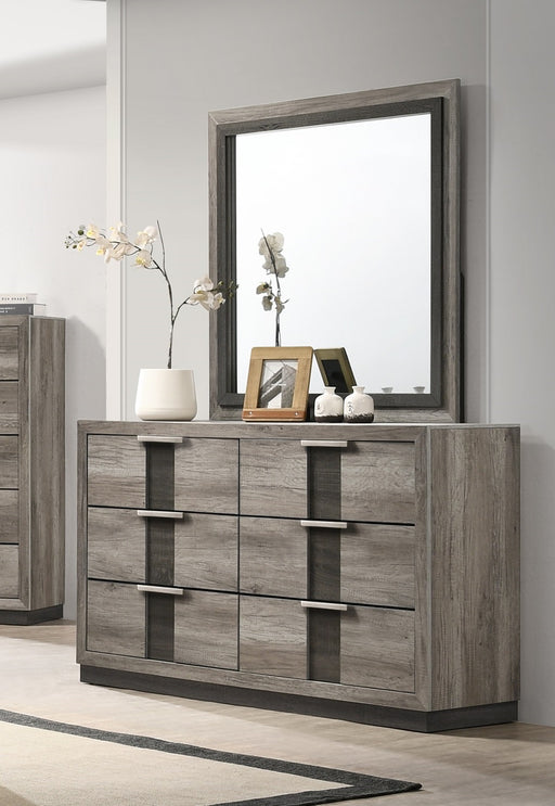 Crown Mark Rangley Grey Brown Dresser