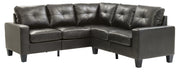 Glory Furniture Newbury Black Faux Leather Sectional