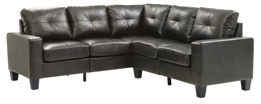 Glory Furniture Newbury Black Faux Leather Sectional