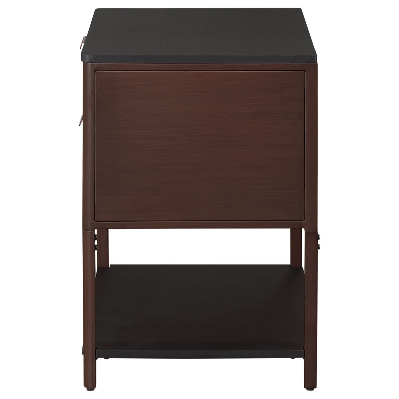 Coaster Furniture Zimmerlee Rust Brown Side Table