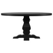 Coaster Furniture Florence Distressed Black Pedestal Dining Table