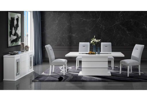 Global Furniture Monaco Light Grey White Dining Table