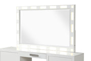 Galaxy Home Coco Milky White Wood Mirror
