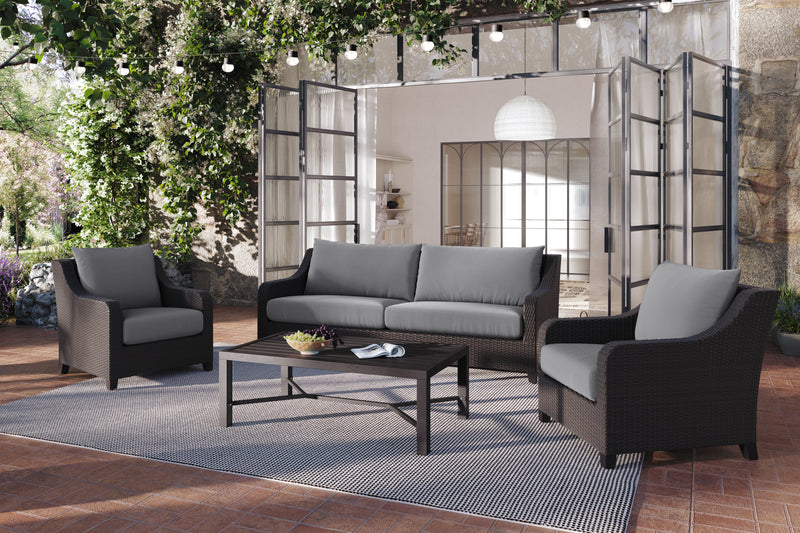 New Classic Furniture Skye Gray 4pc Outdoor Seating Set