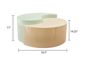 Galaxy Home Ying Yang Mint Taupe Coffee Table