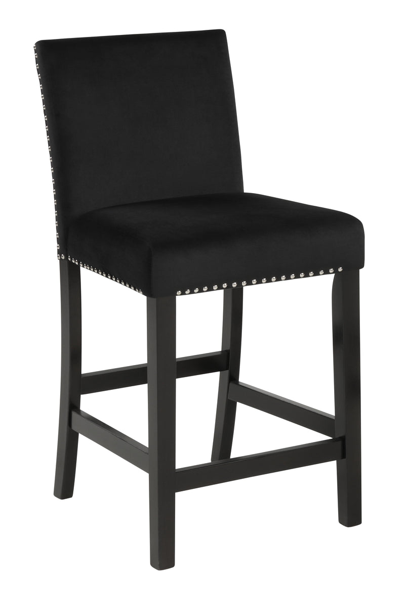 New Classic Furniture Celeste Black Gray 5pc Round Counter Height Set