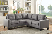 Glory Furniture Newbury Dark Brown Faux Leather Sectional