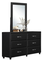 Home Elegance Lorenzi Black Dresser and Mirror