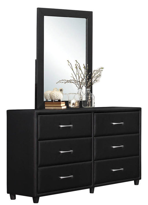 Home Elegance Lorenzi Black Dresser and Mirror