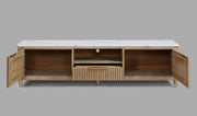 Crown Mark Kara Cerused Natural TV Stand