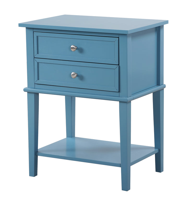 Glory Furniture Newton Teal Nightstand