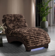 Global Furniture Dominic Mink Chaise with USB