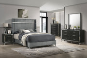 Coaster Furniture Lucia Grey King Wingback Bed