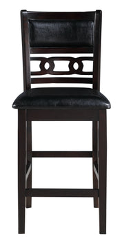 New Classic Furniture Gia Ebony PU 42 Inch Square 5pc Counter Height Set