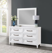 Coaster Furniture Marielle Distressed White Dresser with Mirror