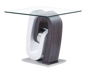 Global Furniture T4127 Dark Grey White End Table