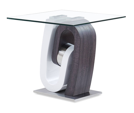 Global Furniture T4127 Dark Grey White End Table