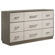Coaster Furniture Fenwick Grey Oak Almond Brown 9 Drawer Dresser